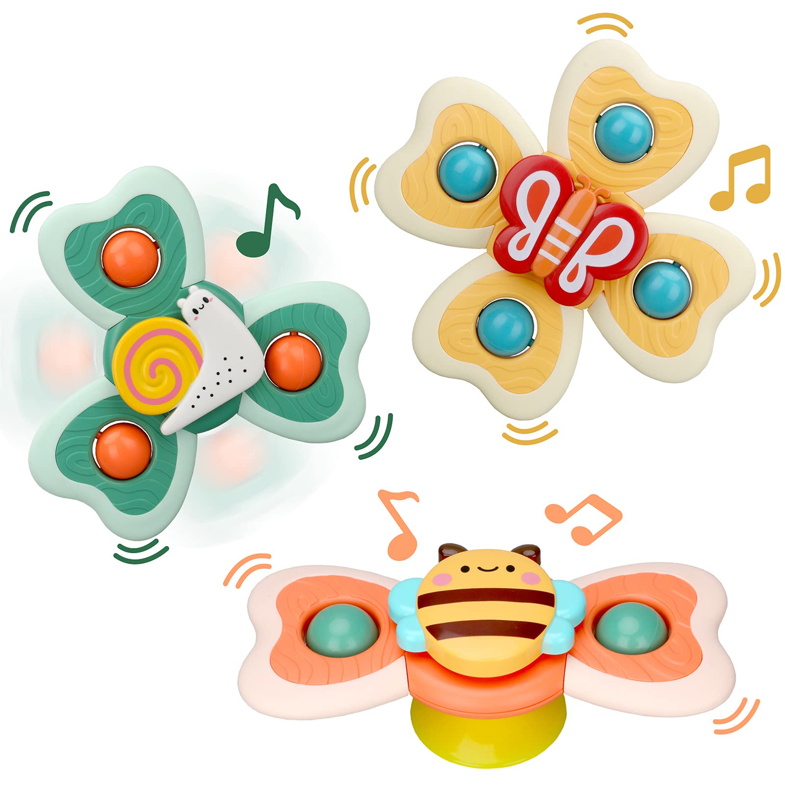 PATPAT Baby Bath Toys 3 PCS Sensory Toys for Kids Baby Toys for Baby High Chair Tray Bath Table Window Airplane Travel, Montessori Insect Toys & Gifts for Baby Toddlers Boys Girls 1-3 Years Old PATPAT Baby Bath Toys 3 PCS Sensory Toys for Kids Baby Toys for Baby High Chair Tray Bath Table Window Airplane Travel, Montessori Insect Toys & Gifts for Baby Toddlers Boys Girls 1-3 Years Old